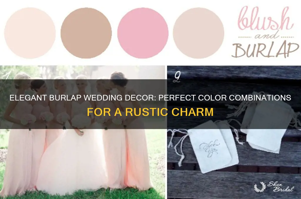 what colors go with burlap wedding decoration