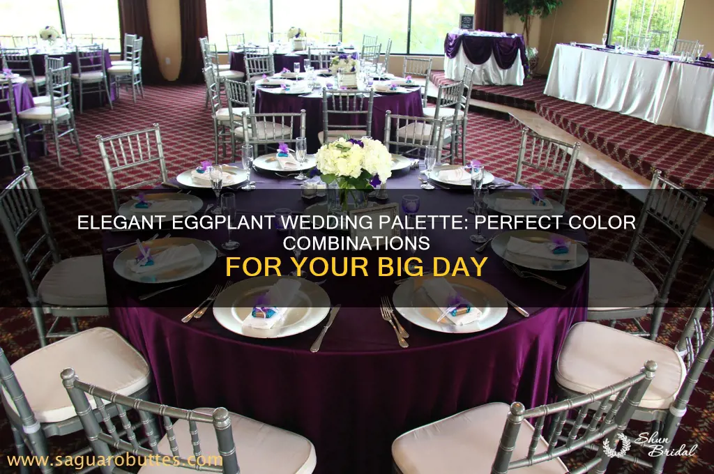 what colors go with eggplant for a wedding