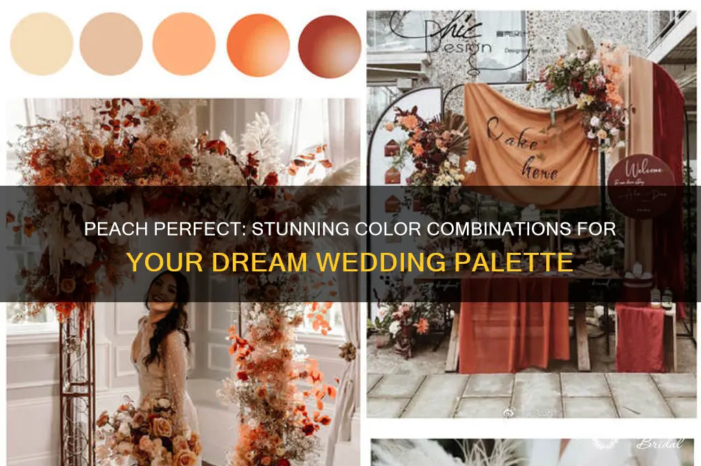 what colors go with peach for a wedding