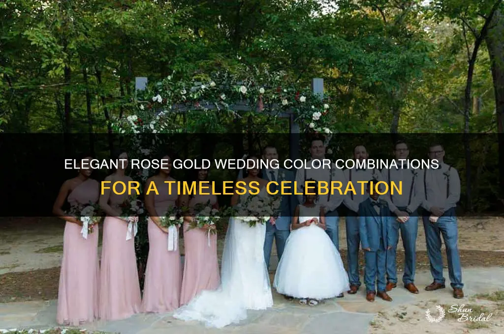 what colors go with rose gold for a wedding