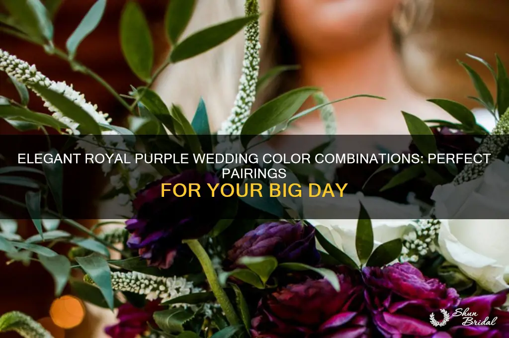 what colors go with royal purple for a wedding