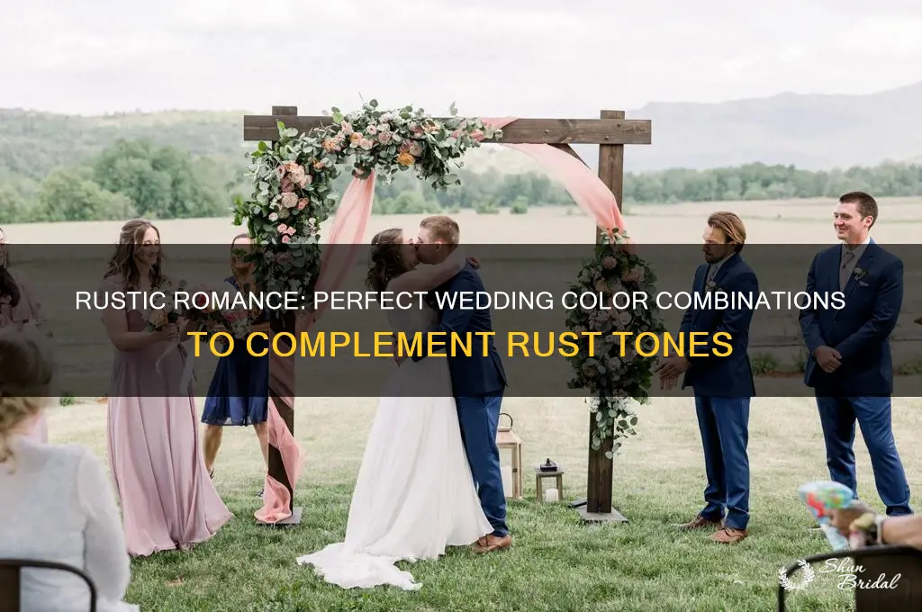 what colors go with rust for a wedding