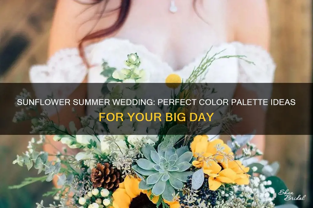 what colors go with sunflowers for a summer wedding