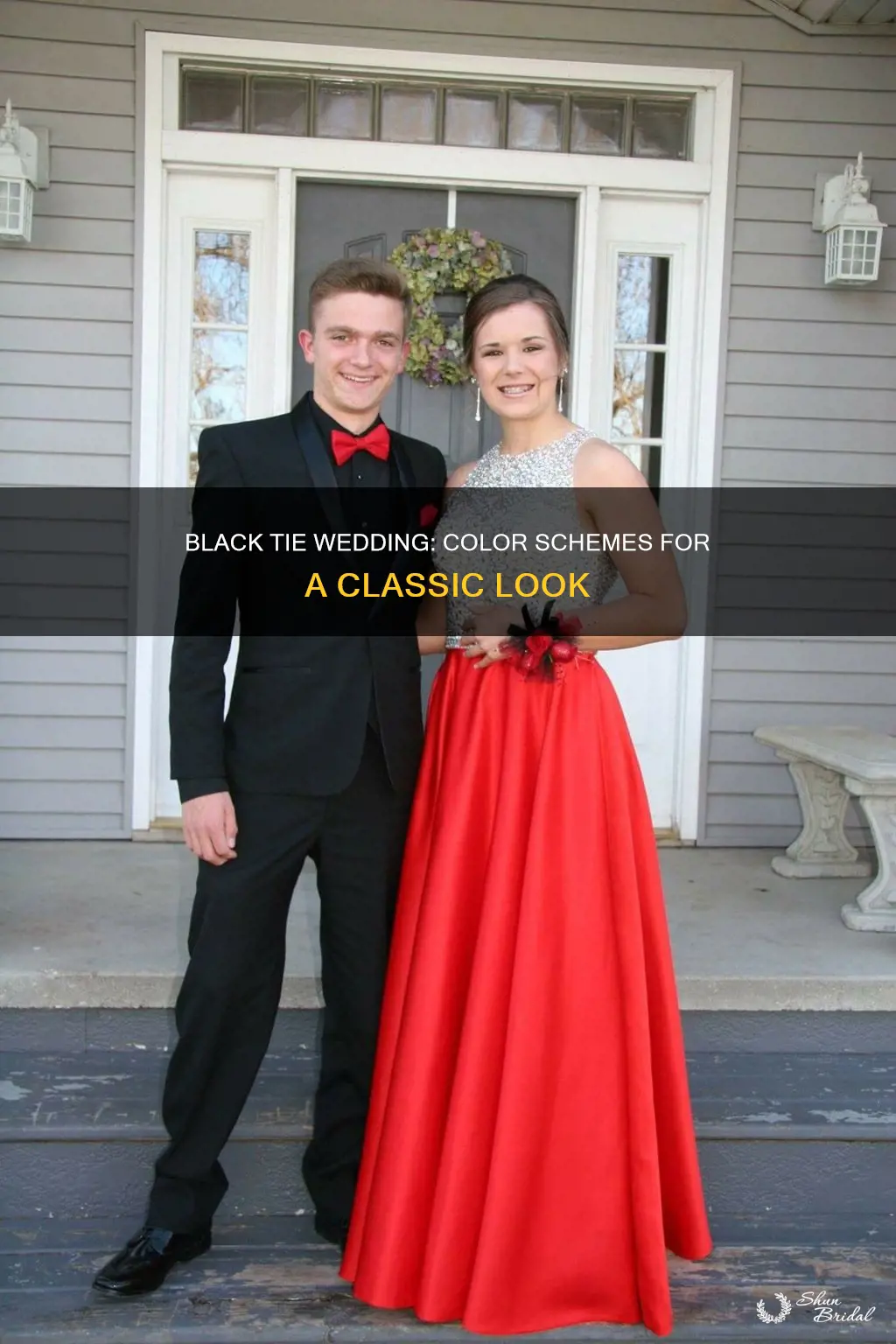 what colors look best with black tuxedo groomsmen and bridesmaids