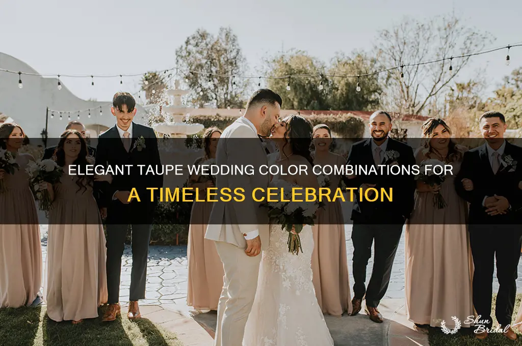 what colors match with taupe wedding