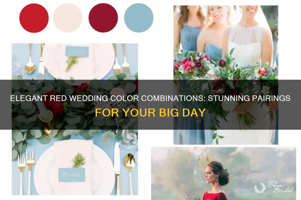 what colors pair with red for a wedding