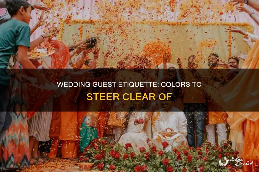 what colors to avoid as a wedding guest