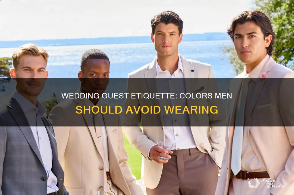what colors to avoid as male wedding gues
