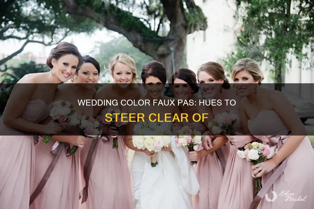 what colors to avoid at a wedding