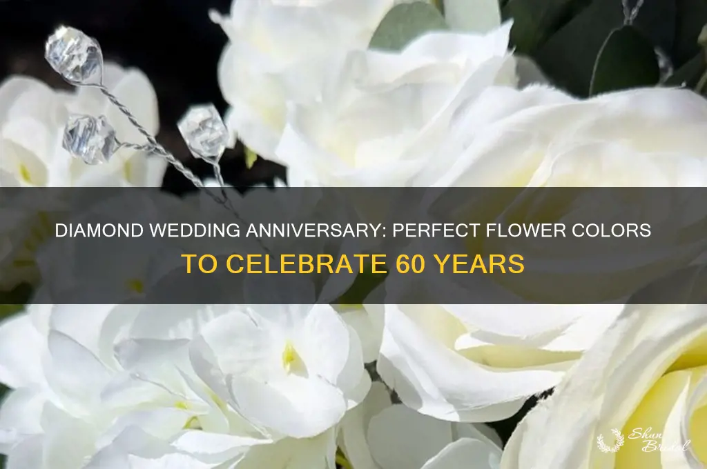 what colour flowers for diamond wedding anniversary