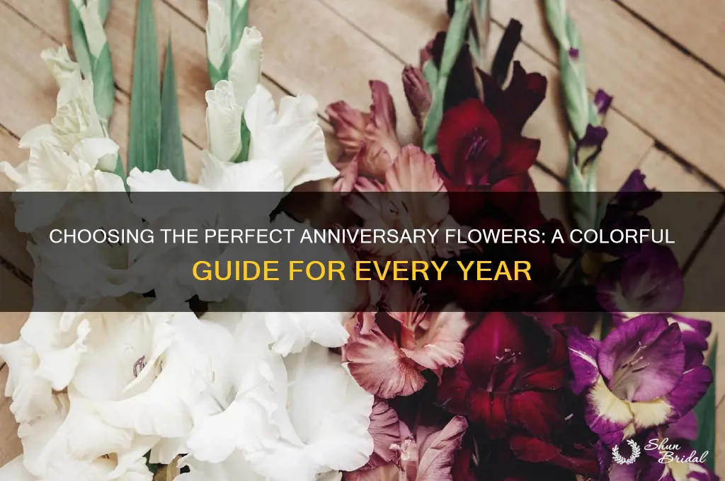 what colour flowers for wedding anniversary