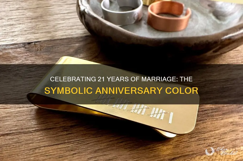what colour is 21st wedding anniversary
