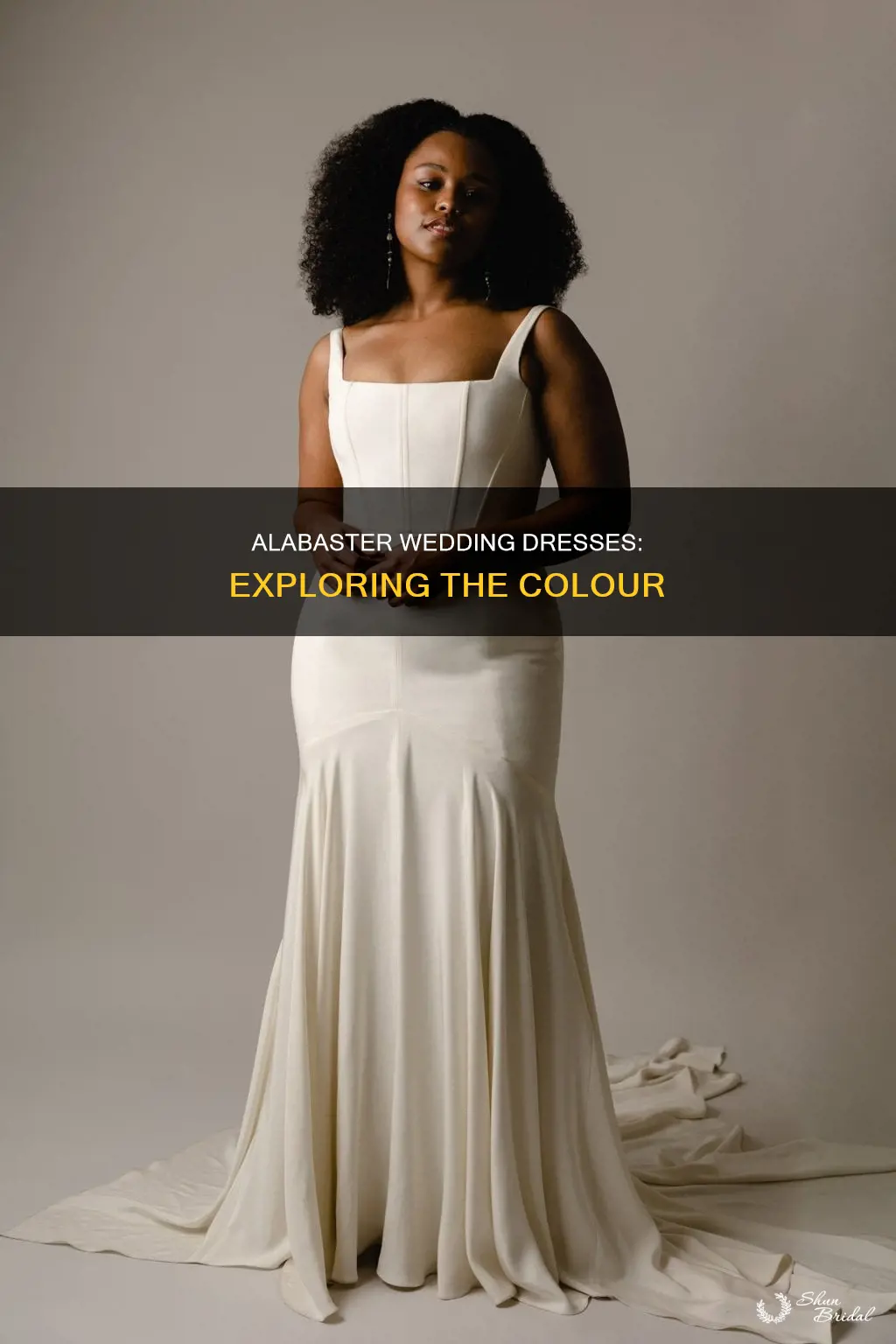 what colour is alabaster wedding dress
