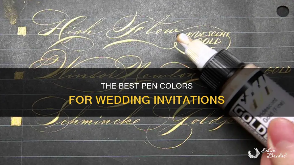 what colour pen to write wedding invitations