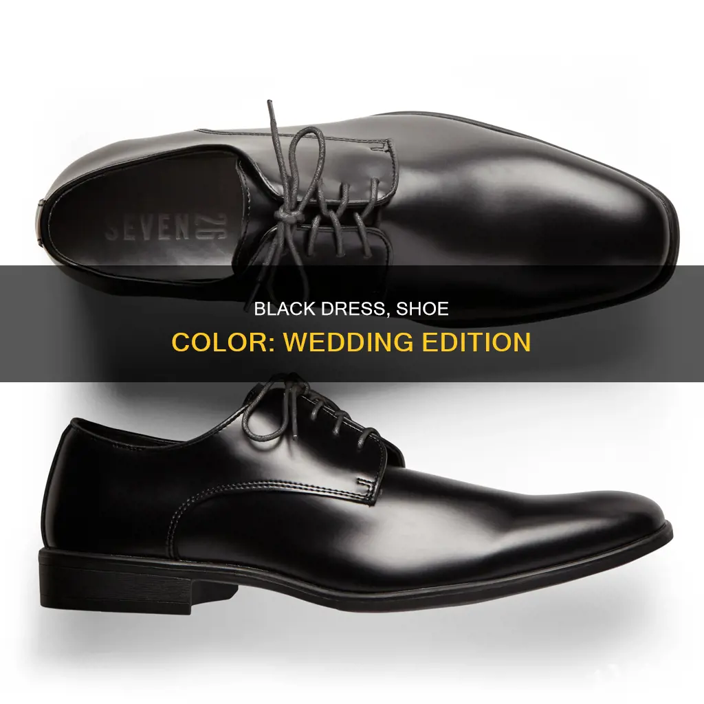 what colour shoes with a black dress for a wedding