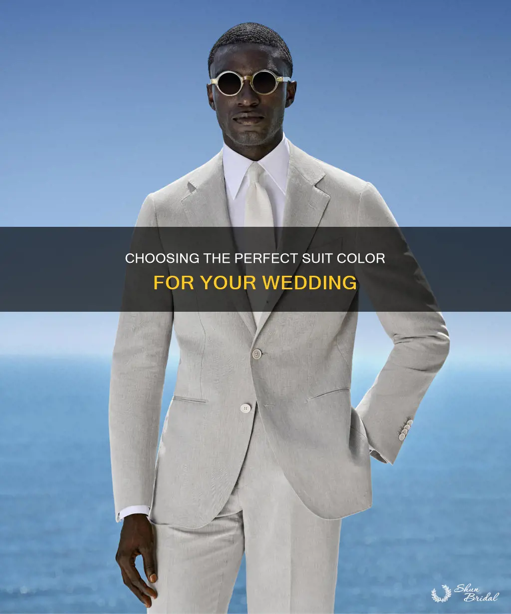 what colour suit to a wedding