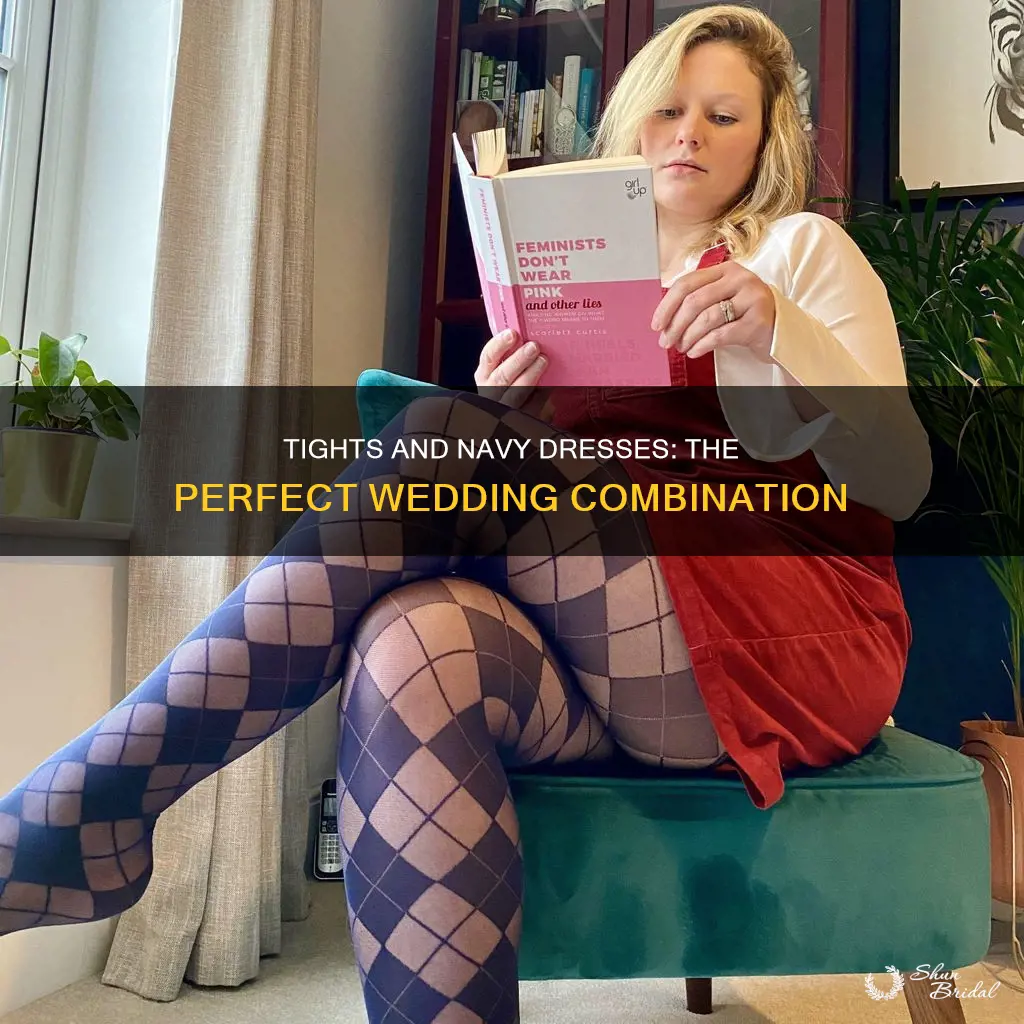 what colour tights with navy dress for wedding