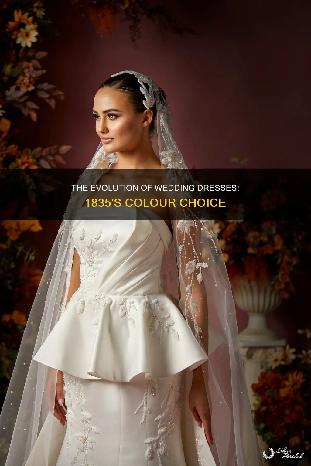 what colour were wedding dresses in 1835