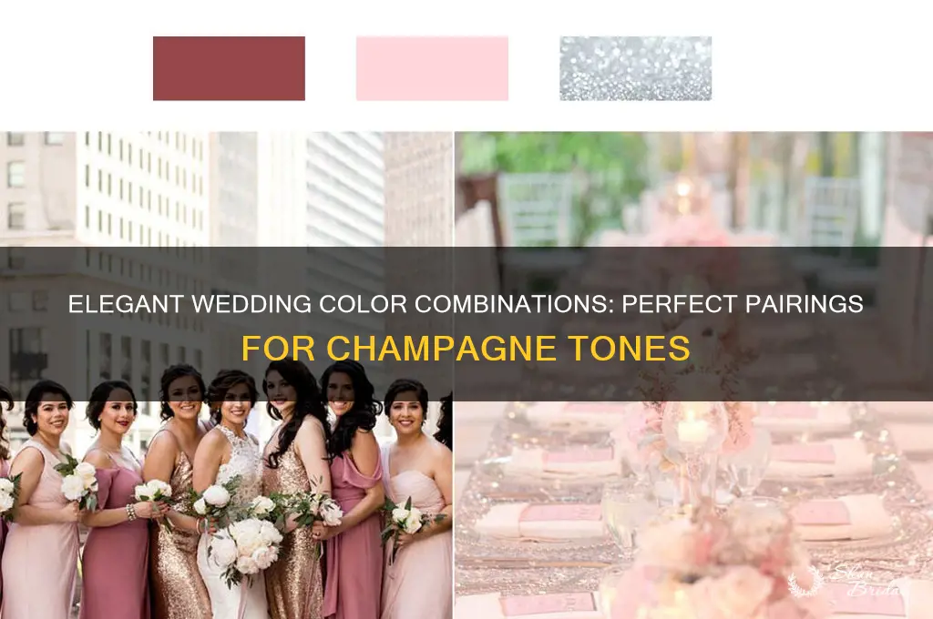 what colours go with champagne for a wedding
