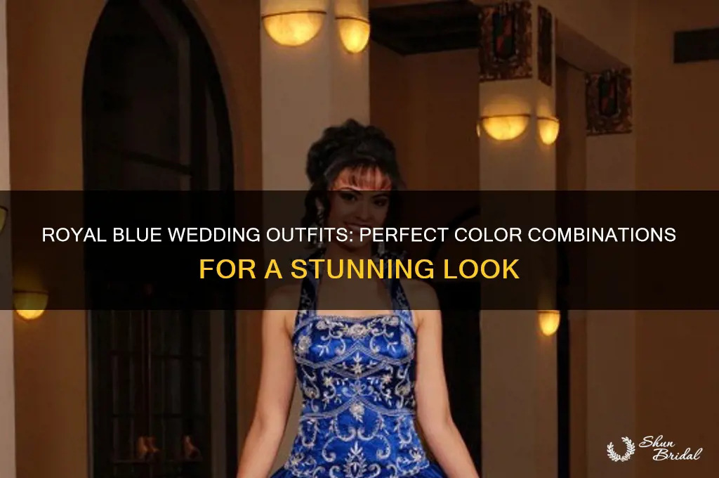 what colours go with royal blue clothes for wedding