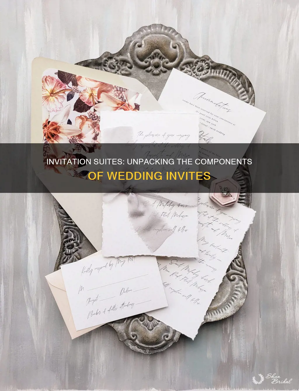 what comes in a wedding invitation suite