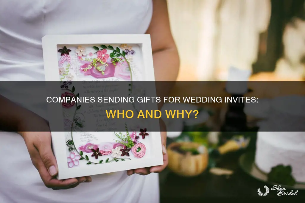 what companies send gifts for wedding invites