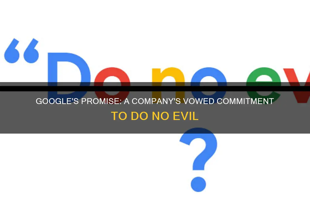 what company vowed to do no evil