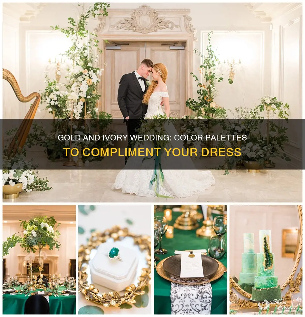 what compliments a gold and ivory wedding dress