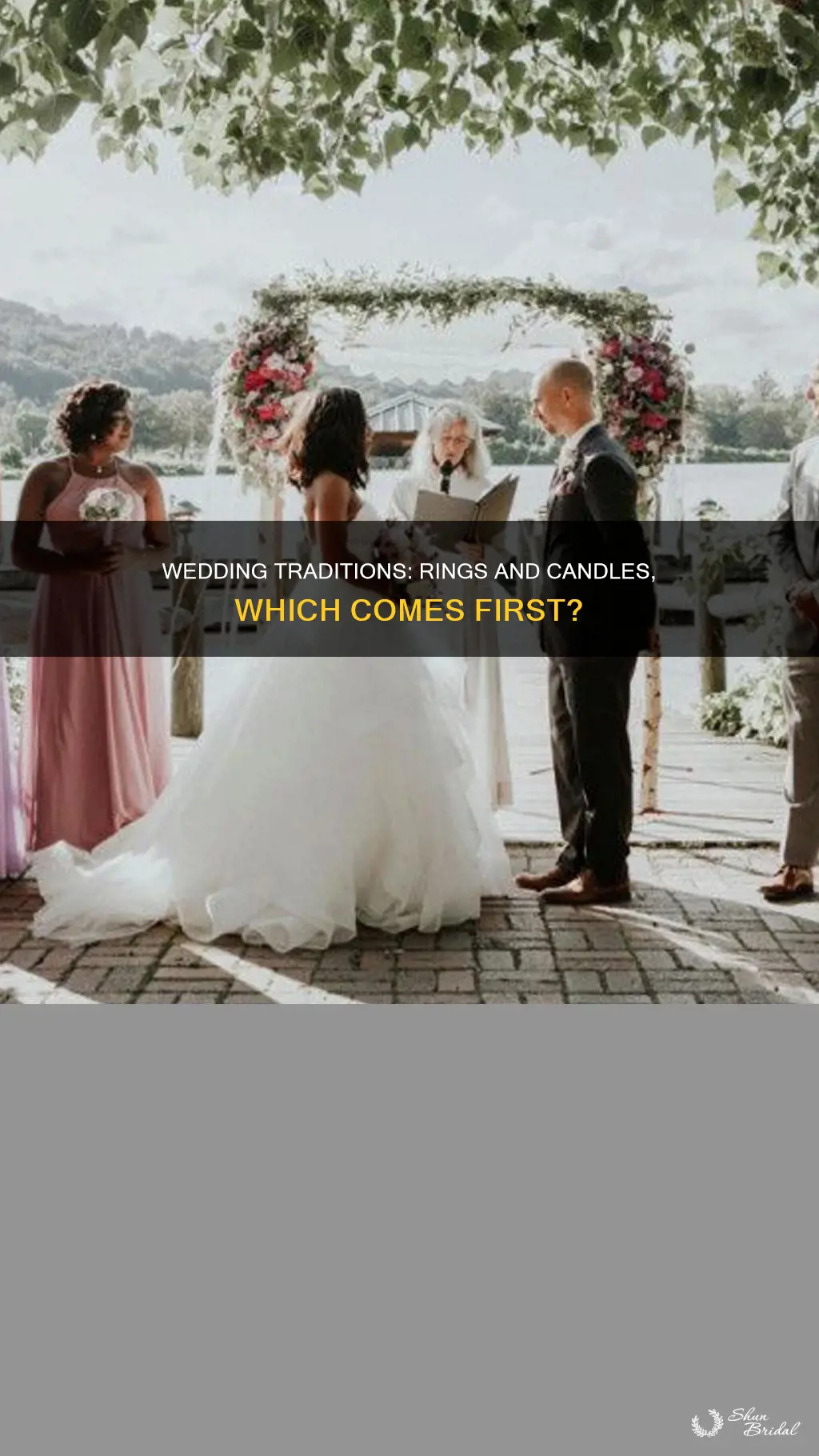 what cones first at a wedding rings or lighting candle