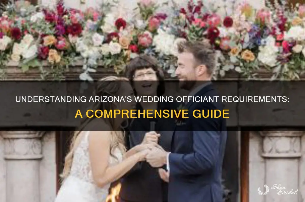 what constitutes a wedding offician in az