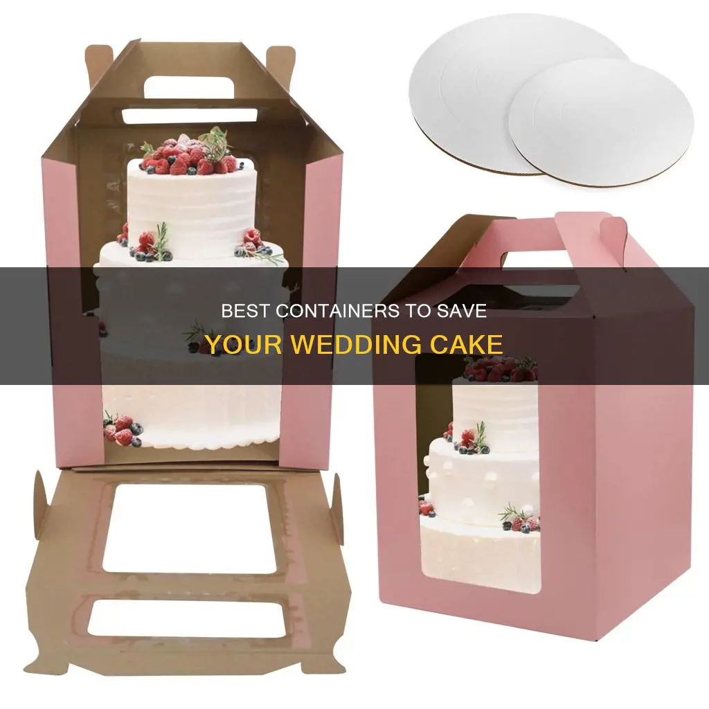 what container to save wedding cake for a year