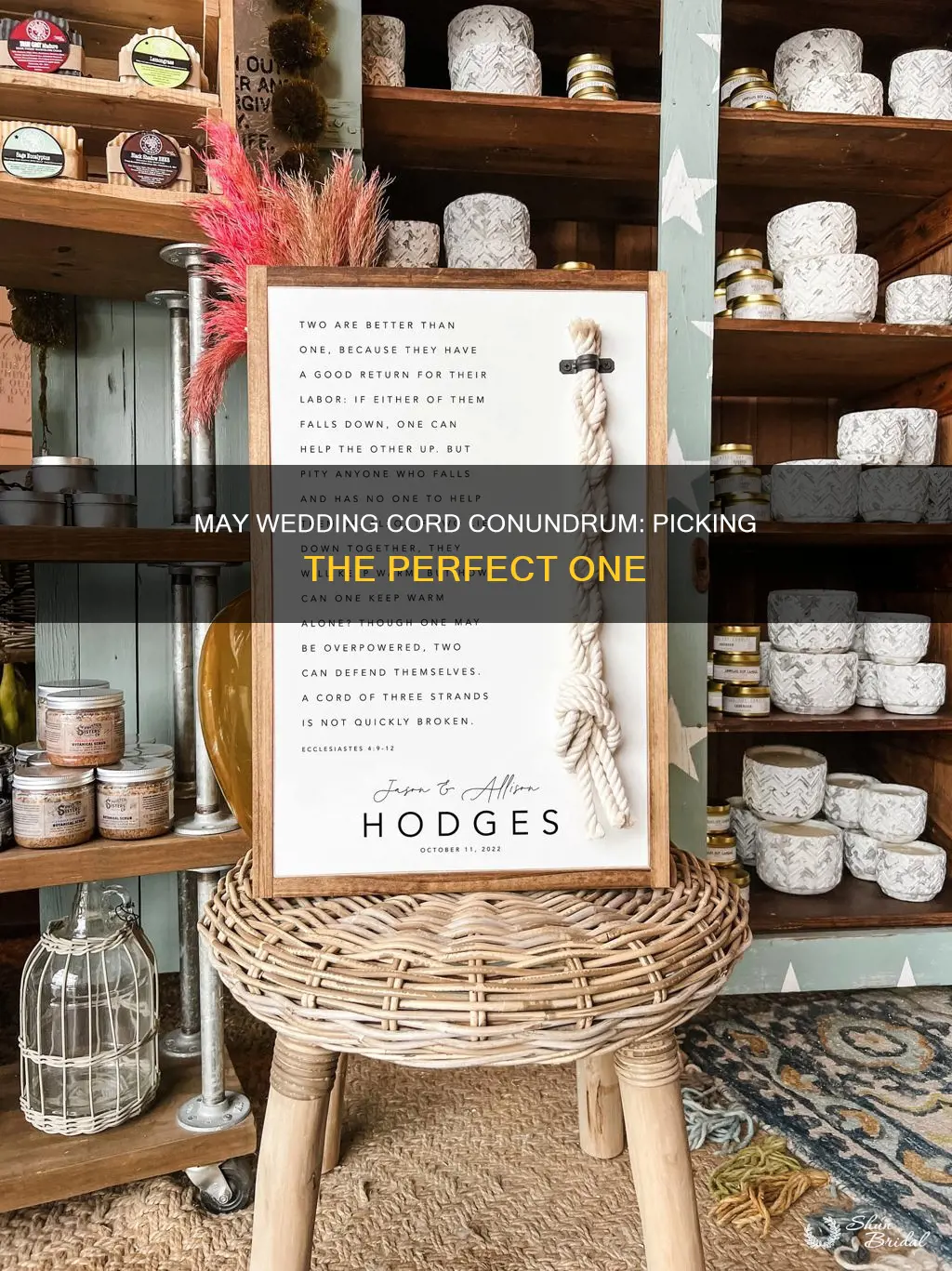 what cord to use in may for a wedding