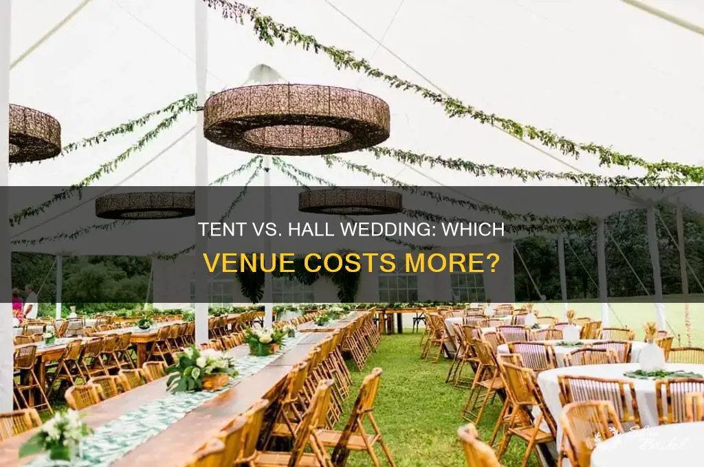 what cost more a tent or hall wedding