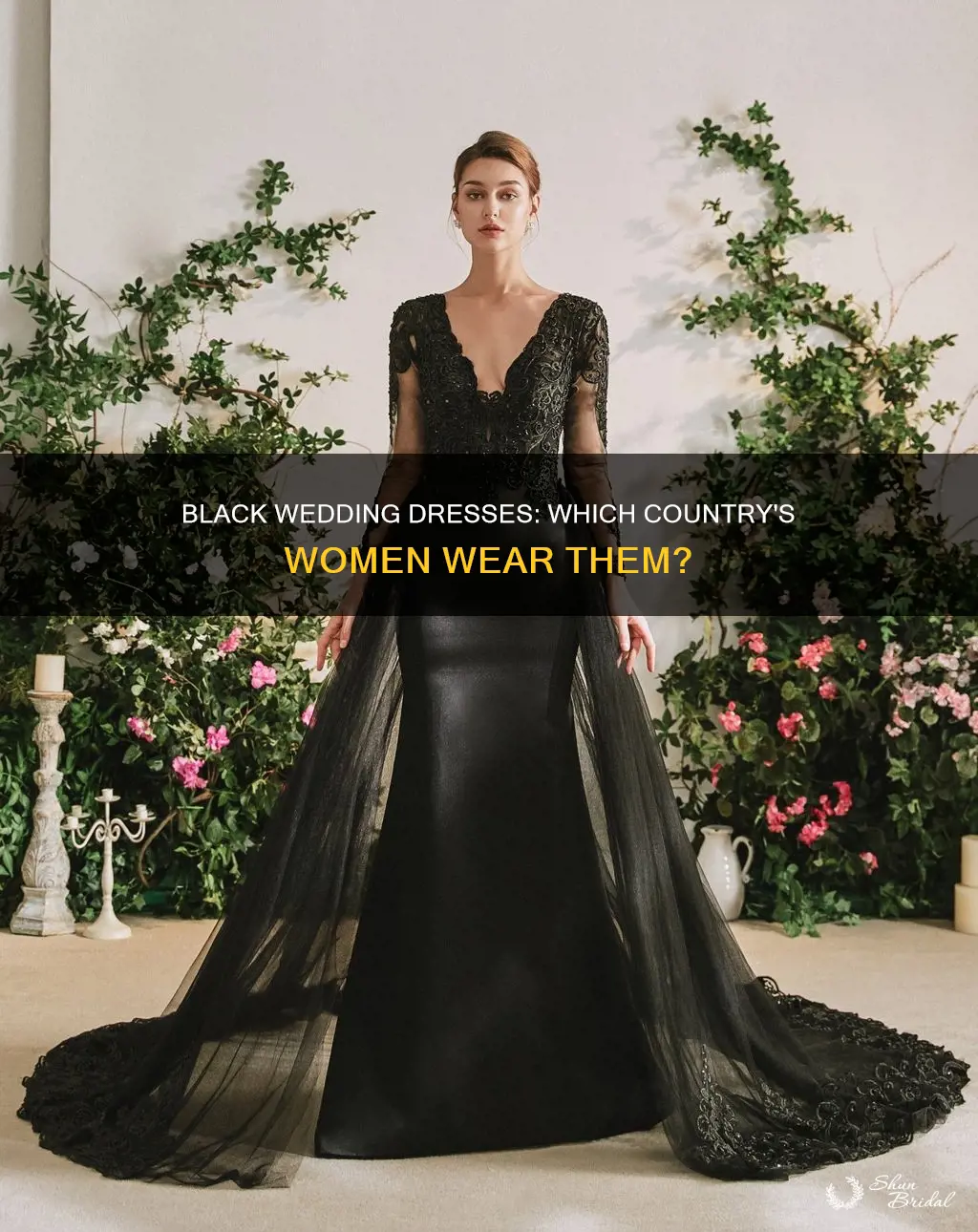 what country do women wear black wedding dresses
