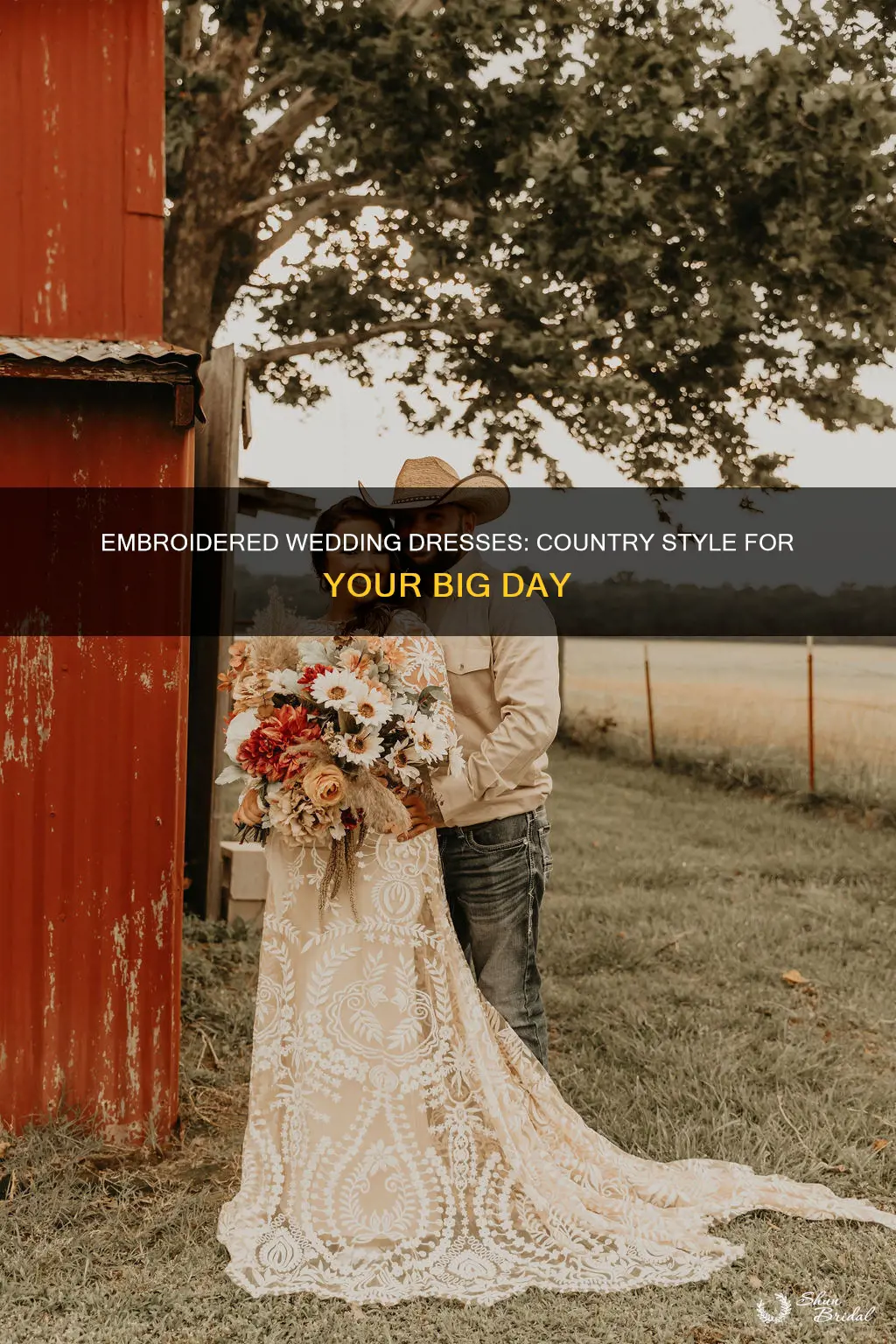 what country wedding trafiotion is embroidered wedding dress