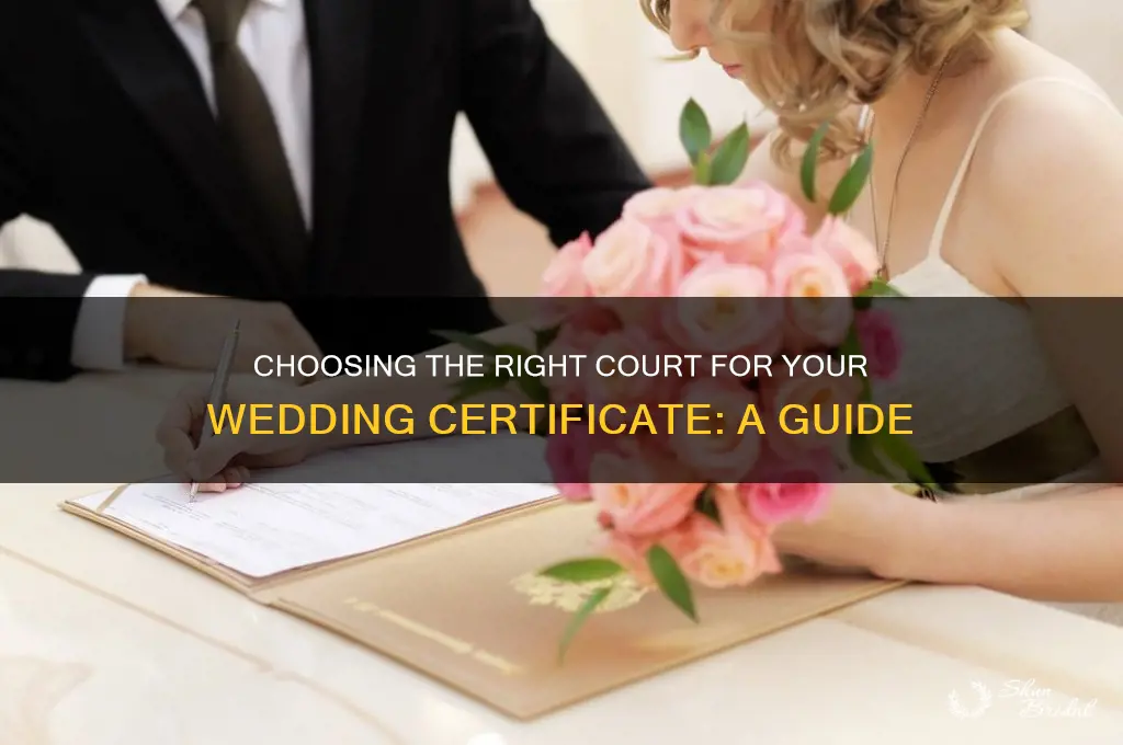 what court to go to for wedding certificate