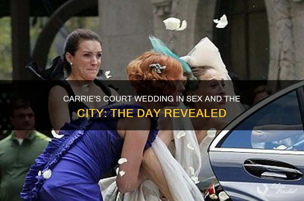 what day carrie sex in the city court wedding
