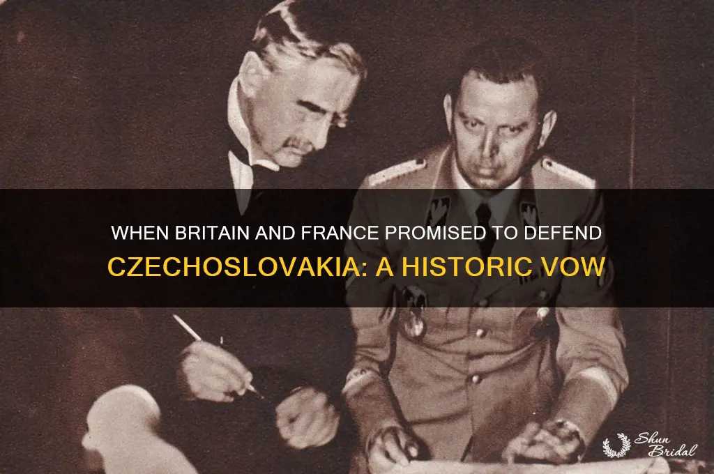 what day did britain and france vow to protect czechoslovakia