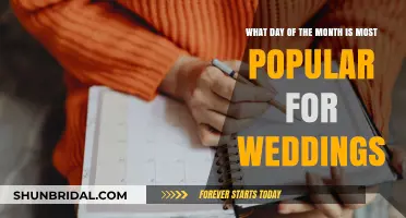 Most Popular Wedding Dates: Unveiling the Month's Top Day to Tie the Knot