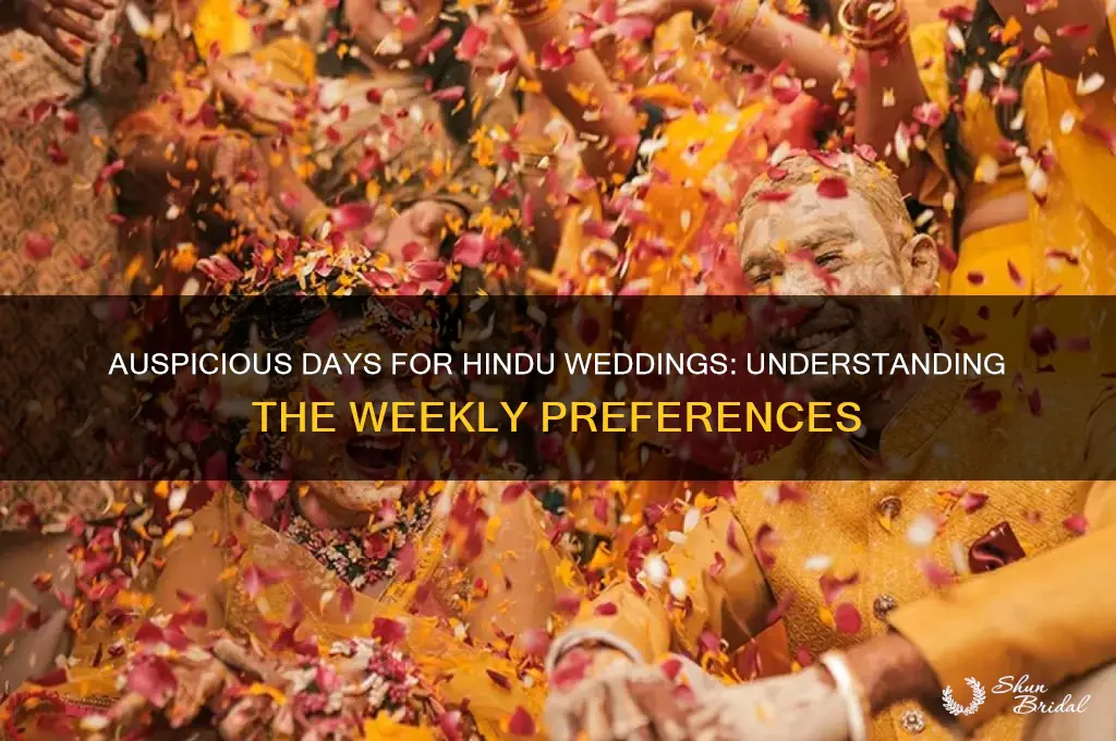 what day of the week are hindu weddings