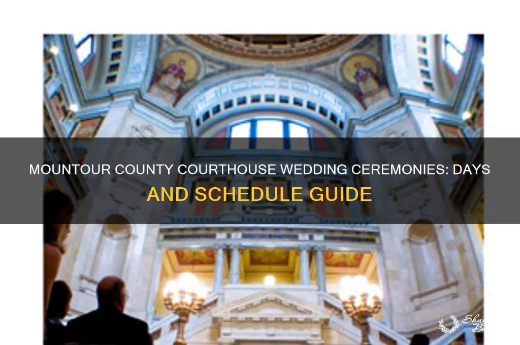 what days does mountour county courthouse perform wedding ceremonies