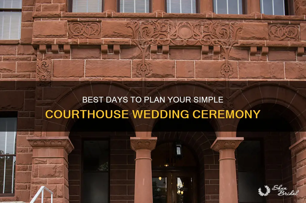 what days for court house wedding