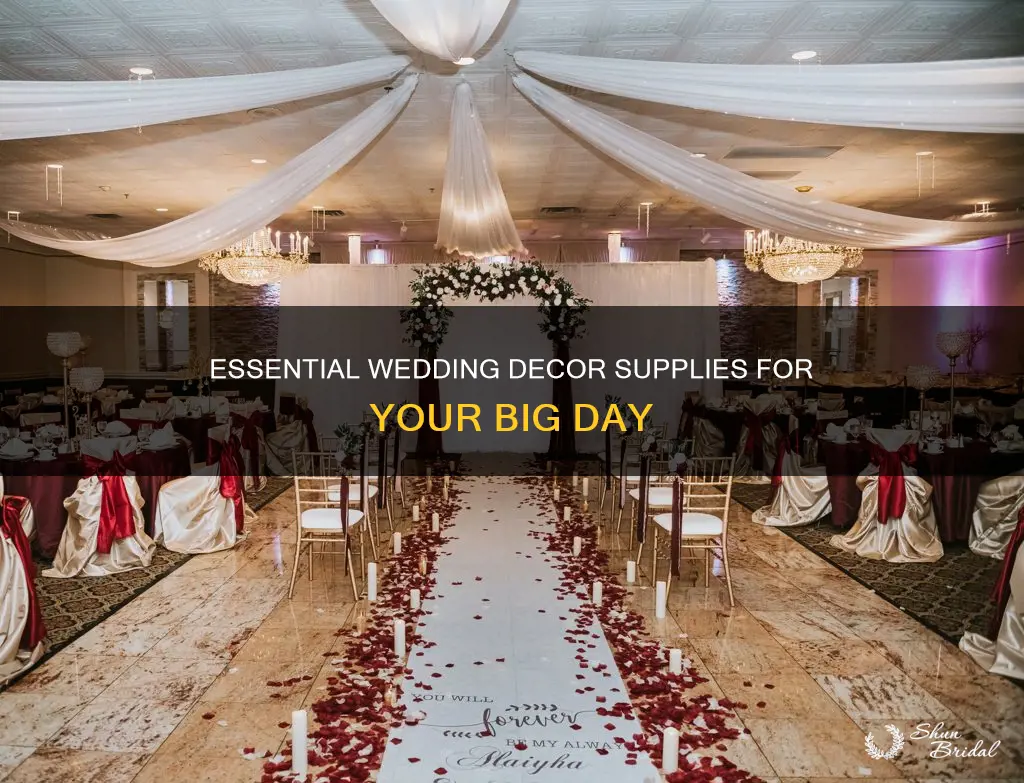 what decorating supplies do you take to wedding venue