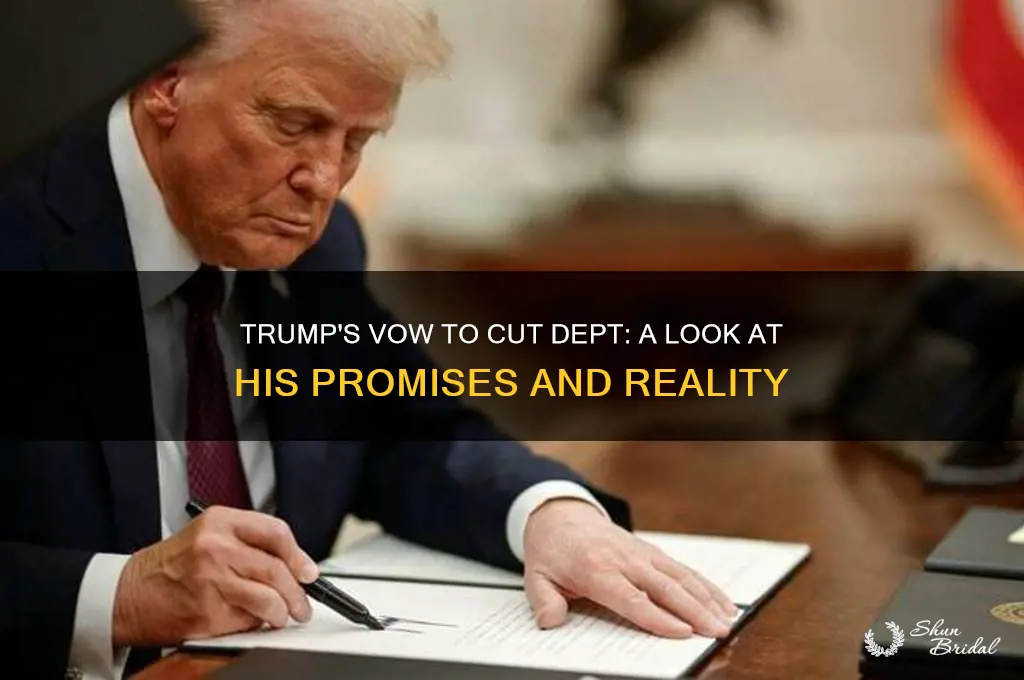 what dept did trump vow to cut lol