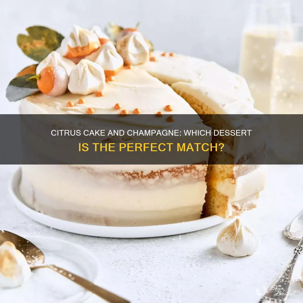 what dessert compliments champagne and citrus wedding cake