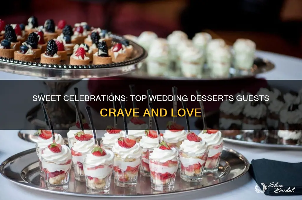 what desserts do people want at a wedding