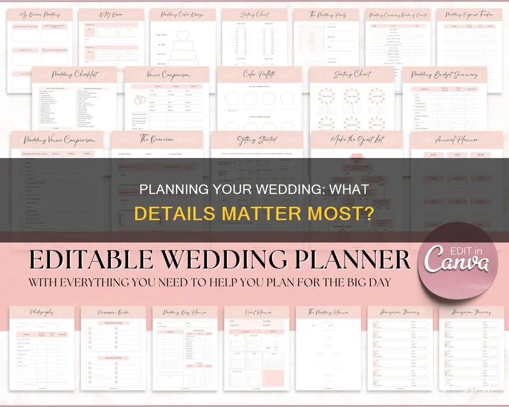 what details do I need to know for my wedding