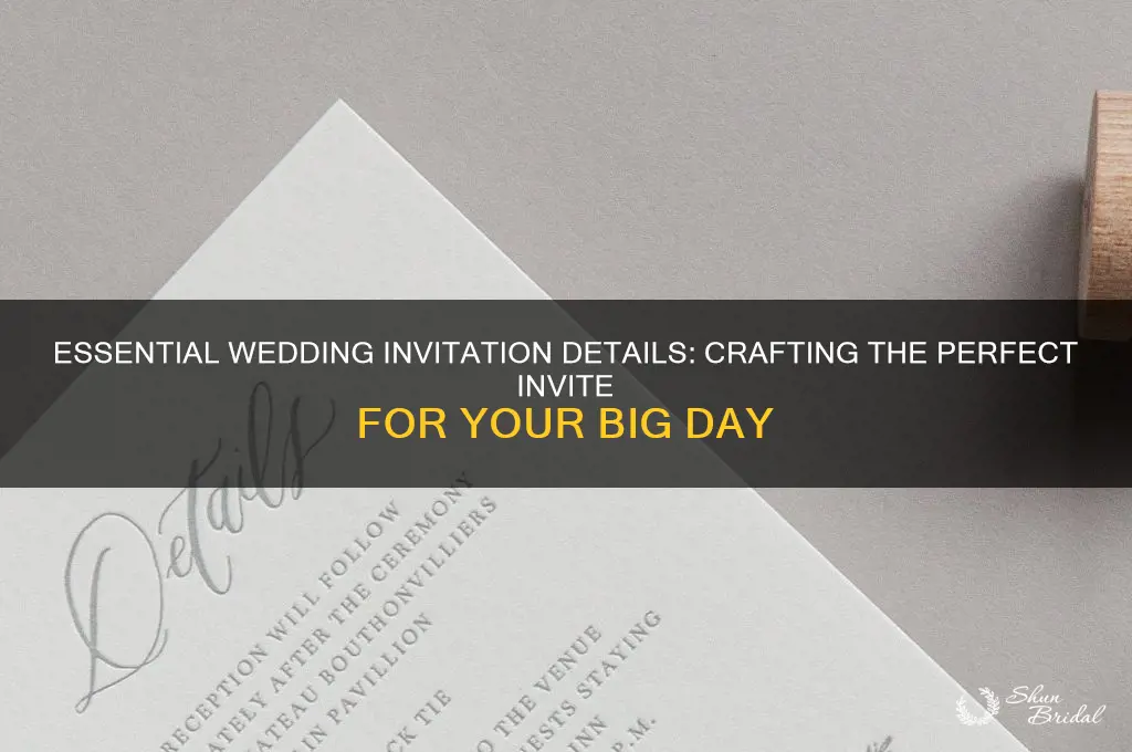 what details go on wedding inviation