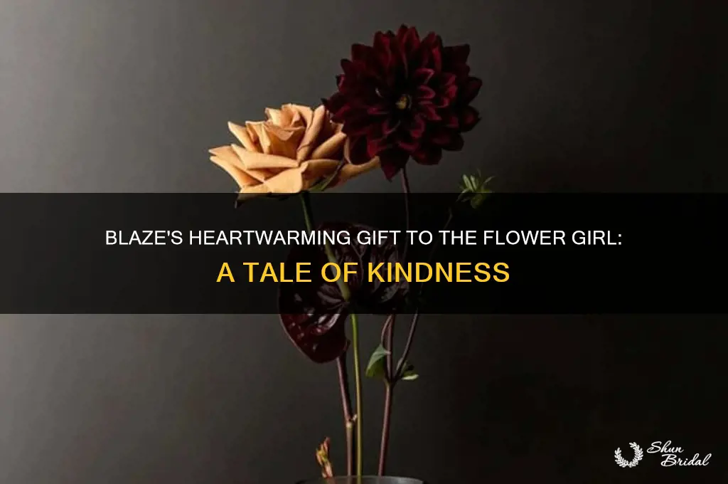 what did blaze give the flower girl a gift