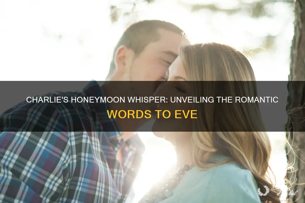 what did charlie say to eve on honeymoon